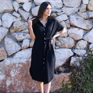 Black Button Down Dress